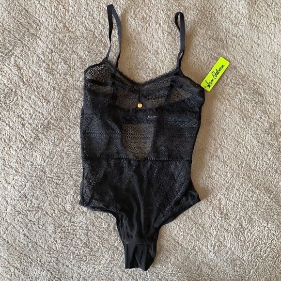 NWTs Sam Edelman Black Lace Sexy Bodysuit Size Small - Picture 1 of 8